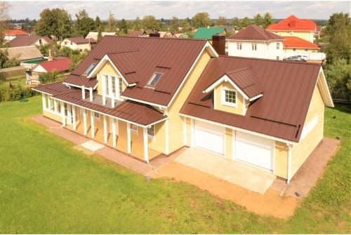 Кликфальц Pro Grand Line 0,5 PurPro Matt 275 с пленкой на замках RAL 8017 шоколад — 2