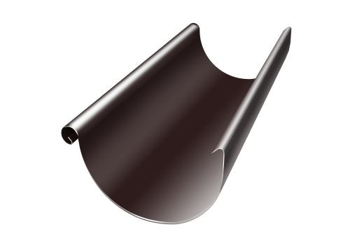 Желоб полукруглый GL PE 125 мм 2 м RAL 8017 шоколад — 1