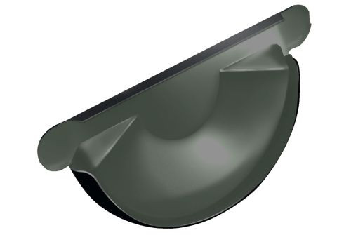 Заглушка торцевая универсальная GL PE Matt 125 мм RAL 9005 черный — 2