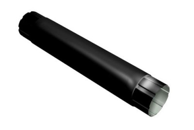 Труба круглая соединительная GL PE 90 мм 1 м RAL 9005 черный