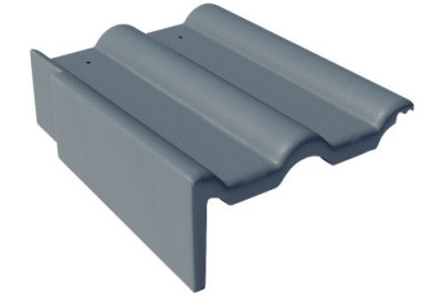 Боковая цементно-песчаная черепица Braas Фр левая, графит