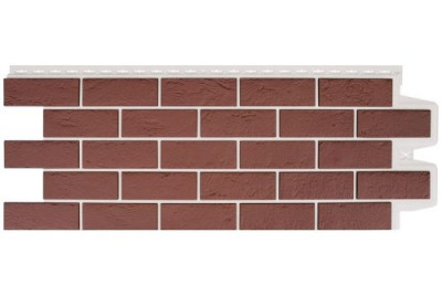 Фасадная панель Grand Line Состаренный кирпич Design Plus корица с белым швом