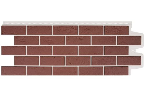 Фасадная панель Grand Line Состаренный кирпич Design Plus корица с белым швом — 1