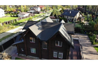 Металлочерепица Классик ("Classic") v01 0,5 PurLite M RR 32 темно-коричневый