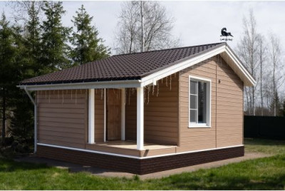 Металлочерепица Классик ("Classic") v01 0,5 Satin RAL 8017 шоколад