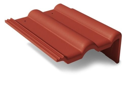 Боковая цементно-песчаная черепица Braas Фр правая, вишня — 1