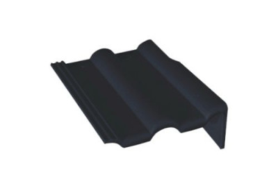 Боковая цементно-песчаная черепица Braas Франкфуртская левая, черный