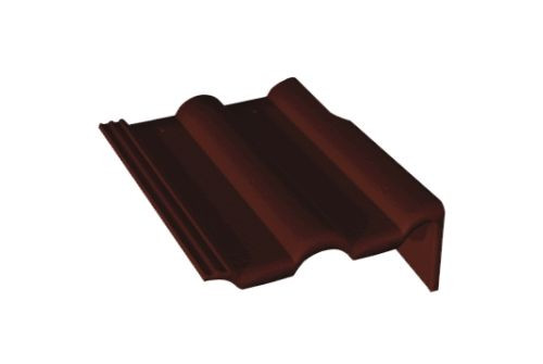 Боковая цементно-песчаная черепица Braas Франкфуртская левая, коричневый — 1