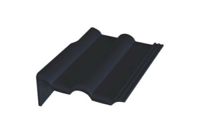 Боковая цементно-песчаная черепица Braas Франкфуртская правая, черный