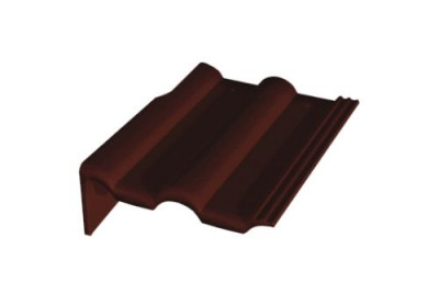 Боковая цементно-песчаная черепица Braas Франкфуртская правая, коричневый