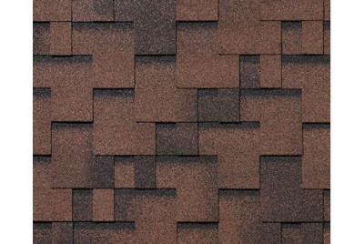 Черепица гибкая RoofShield Фемили Эко Лайт Модерн коричневый с оттенением