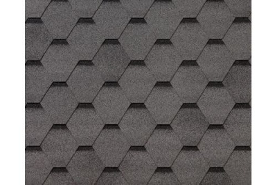 Черепица гибкая RoofShield Фемили Эко Лайт Стандарт серый с оттенением