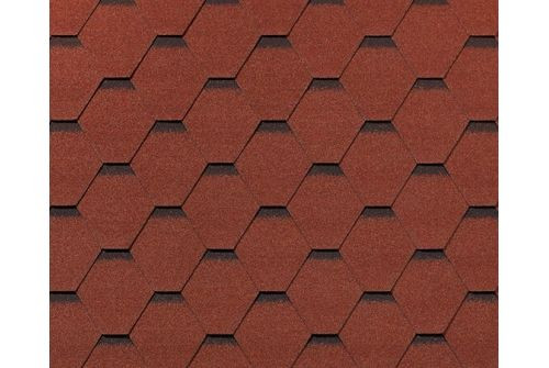 Черепица гибкая RoofShield Классик Стандарт кирпично-красный с оттенением — 1