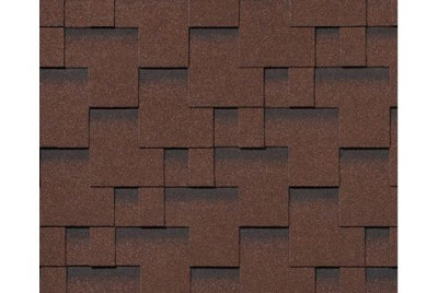 Черепица гибкая RoofShield Премиум Модерн коричневый с оттенением