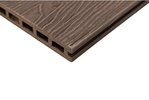 Доска-ступень старт ДПК Grand Line 160х22мм 3D Wood Шоколад 4м — 3