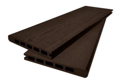 Доска-ступень стартовая ДПК Grand Line 160х22мм тиснение Шоколад 3м (ШТ)