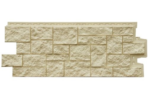 Фасадная панель Grand Line Дикий камень Classic бежевый — 1