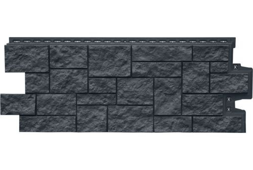 Фасадная панель Grand Line Дикий камень Classic графит — 1