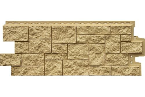 Фасадная панель Grand Line Дикий камень Classic песочный — 1