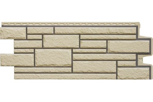 Фасадная панель Grand Line Камелот Design бежевый со швом RAL 7006 — 1