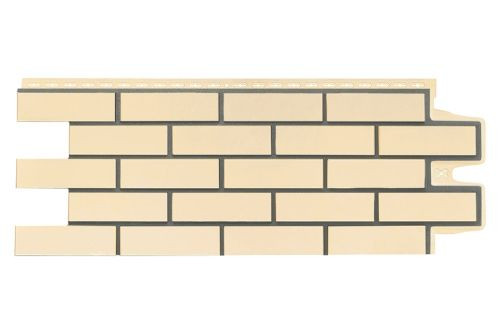 Фасадная панель Grand Line Клинкерный кирпич Design бежевый со швом RAL 7006 — 1