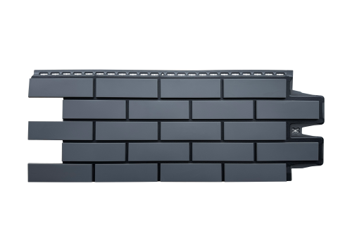 Фасадная панель Grand Line Клинкерный кирпич Design графит со швом RAL 9005 — 1