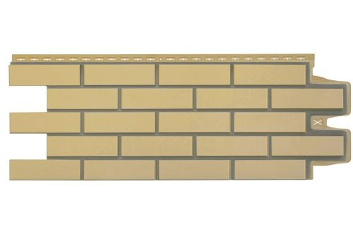 Фасадная панель Grand Line Клинкерный кирпич Design песочный со швом RAL 7006 — 1