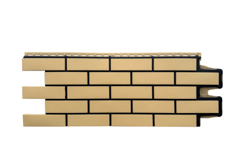 Фасадная панель Grand Line Клинкерный кирпич Design песочный со швом RAL 9005 — 1