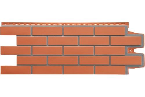 Фасадная панель Grand Line Клинкерный кирпич Design терракотовый со швом RAL 7006 — 1