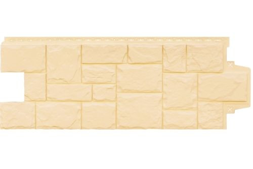 Фасадная панель Grand Line Крупный камень Classic бежевый — 1