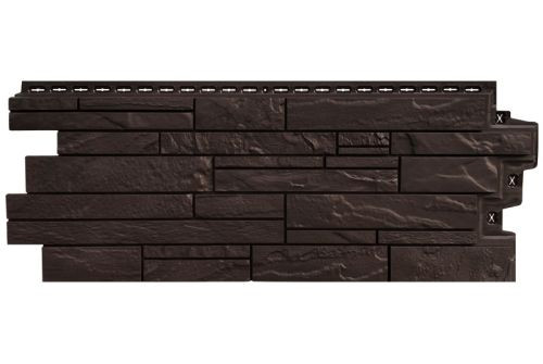 Фасадная панель Grand Line Скала Classic шоколадный — 1