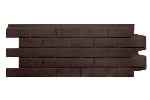 Фасадная панель Grand Line Состаренный кирпич Classic шоколадный — 1