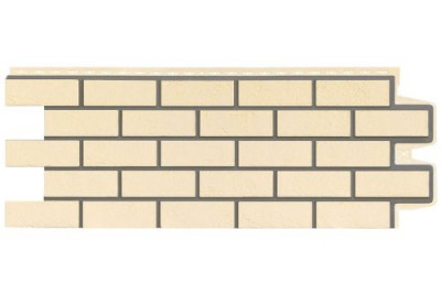 Фасадная панель Grand Line Состаренный кирпич Design бежевый со швом RAL 7006