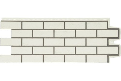 Фасадная панель Grand Line Состаренный кирпич Design молочный со швом RAL 7006