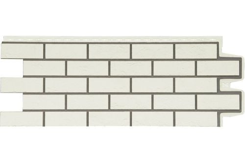 Фасадная панель Grand Line Состаренный кирпич Design молочный со швом RAL 7006 — 1