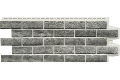 Фасадная панель Grand Line Состаренный кирпич Design Plus гранит с белым швом