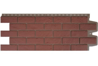 Фасадная панель Grand Line Состаренный кирпич Design Plus корица с темно-бежевым швом