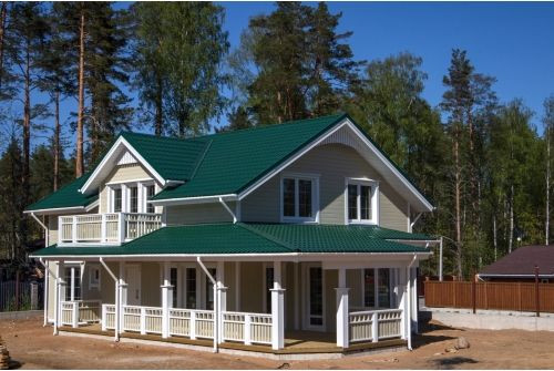 Металлочерепица Классик ("Classic") v01 0,5 Satin RAL 6005 зеленый мох — 3