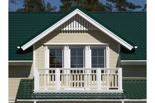 Металлочерепица Классик ("Classic") v01 0,5 Satin RAL 6005 зеленый мох — 2