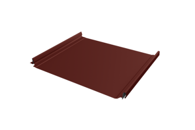 Кликфальц Pro Grand Line 0,45 PE с пленкой на замках RAL 3009 оксидно-красный