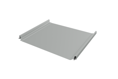 Кликфальц Pro Grand Line 0,45 PE с пленкой на замках RAL 9006 бело-алюминиевый