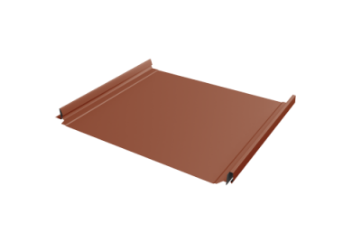 Кликфальц Pro Grand Line 0,5 Satin с пленкой на замках RAL 8004 терракота