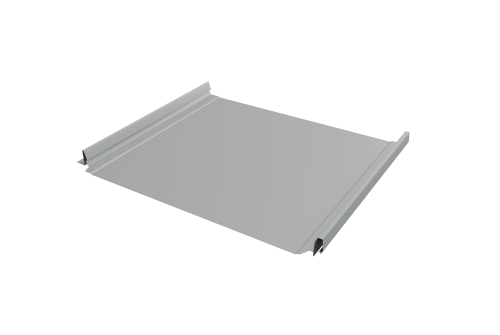 Кликфальц Pro Grand Line 0,5 Satin с пленкой на замках RAL 9006 бело-алюминиевый — 1