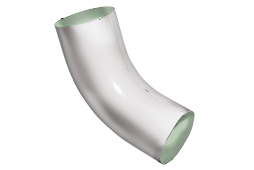 Колено 60 град GL PE 90 мм RAL 9003 сигнальный белый — 1