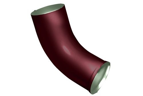 Колено стока GL PE 90 мм RAL 3005 красное вино — 1