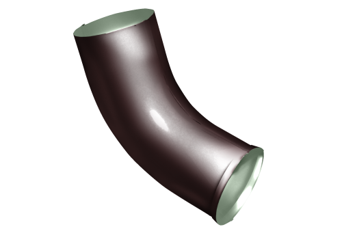 Колено стока GL PE 90 мм RAL 8017 шоколад — 1