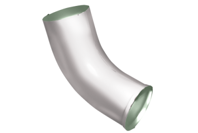 Колено стока GL PE 90 мм RAL 9003 сигнальный белый