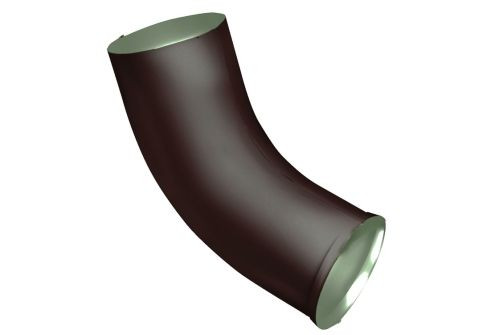 Колено стока GL PE Matt 90 мм RAL 8017 шоколад — 1