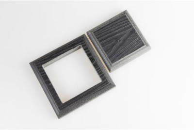 Комплект крышка-юбка для столба ДПК Grand Line 3D 100х100мм Графит