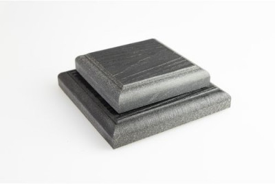 Комплект крышка-юбка для столба ДПК Grand Line 3D 100х100мм Графит